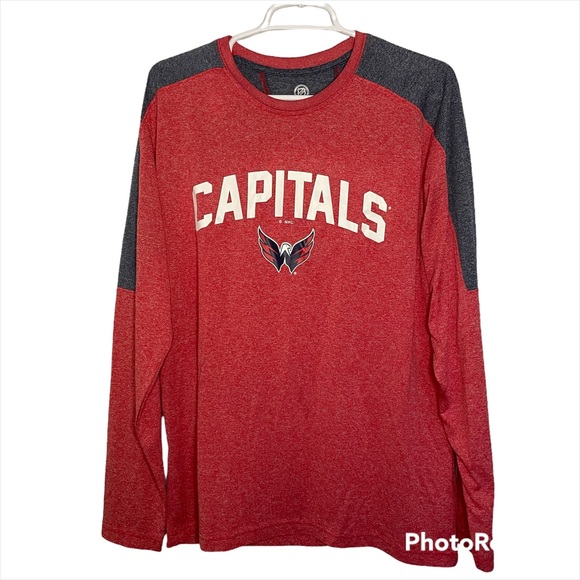 NHL Other - NHL Capitals Red and Gray Long Sleeve size L
